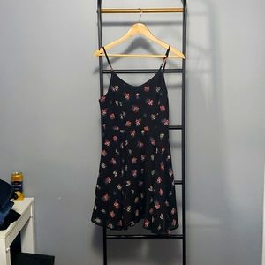 floral tank dress size large, zipper side close